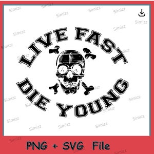 Live Fast Die Young, Skull Svg, Country Music Svg, Band Svg, Heavy metal Svg, Skeleton Svg, Skeleton Face Svg, Rock N Roll png, Guitar Svg