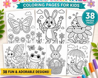 春のドットマーカーぬりえ（子供向け）、ドットアクティビティ、ドットマーカーページ、幼児向けアートアクティビティ、印刷可能なドットステッカー