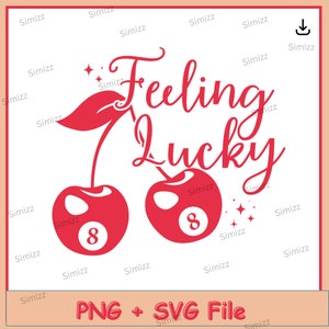 Rotes Gefühl glückliche Kirschen 8 png Clipart, rotes Gefühl glücklich 8 Ball png, Kirschen trendy png, Lucky 8 Ball Cherry png, DIGITAL DOWNLOAD
