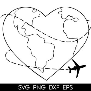 Herz svg, Erde svg, Erde png, Weltkarte Wandkunst, Weltkarte Wandtattoo, Weltkarte Metall Wandkunst, Erde Planer Aufkleber, Cut File, Cricut