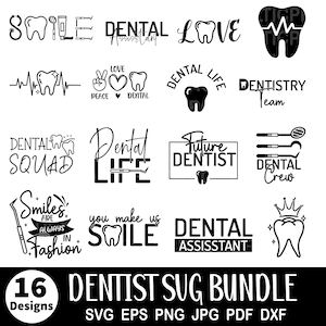 Dentist SVG Bundle, Dental SVG Bundle, Dentist Quotes SVG, Dental Shirt svg, Tooth svg, Future Dentist svg, Cut Files for Cricut, Silhouette