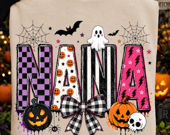 Halloween Nana PNG, Halloween Nana PNG, Spooky Nana Shirt Design, Halloween Grandma PNG, Nana Pumpkin Shirt, Grandma Sublimation Png