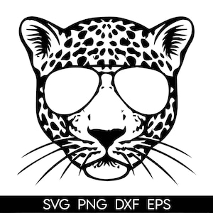 Cheetah Wearing Sunglasses SVG, Cheetah In Sunglasses SVG, Cheetah SVG, Cool Cheetah Svg, Cheetah Png, Cheetah Clipart svg, Cricut File
