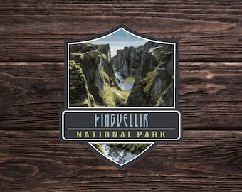Thingvellir (Þingvellir) National Park Sticker (Iceland) [EU] - Adventure Travel Sticker Collection | Europe