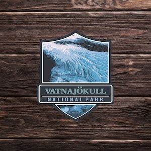 Adesivo Parco Nazionale Vatnajökull (Islanda) [UE] - Collezione di adesivi per viaggi avventurosi / Europa