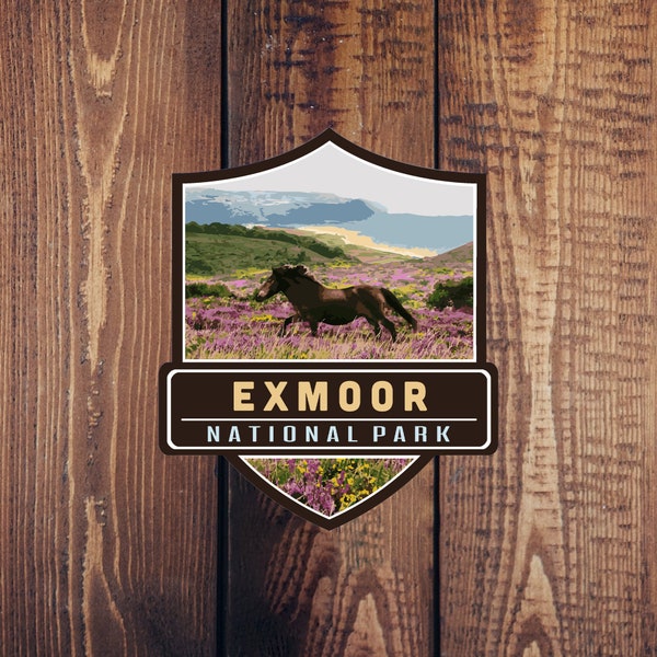 Exmoor National Park Sticker (UK) - Adventure Travel Sticker Collection