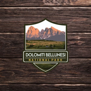 Dolomiti Bellenusi National Park Sticker (Italy) (Dolomites) [EU] - Adventure Travel Sticker Collection | Europe