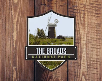 The Broads National Park Sticker (UK) - Adventure Travel Sticker Collection