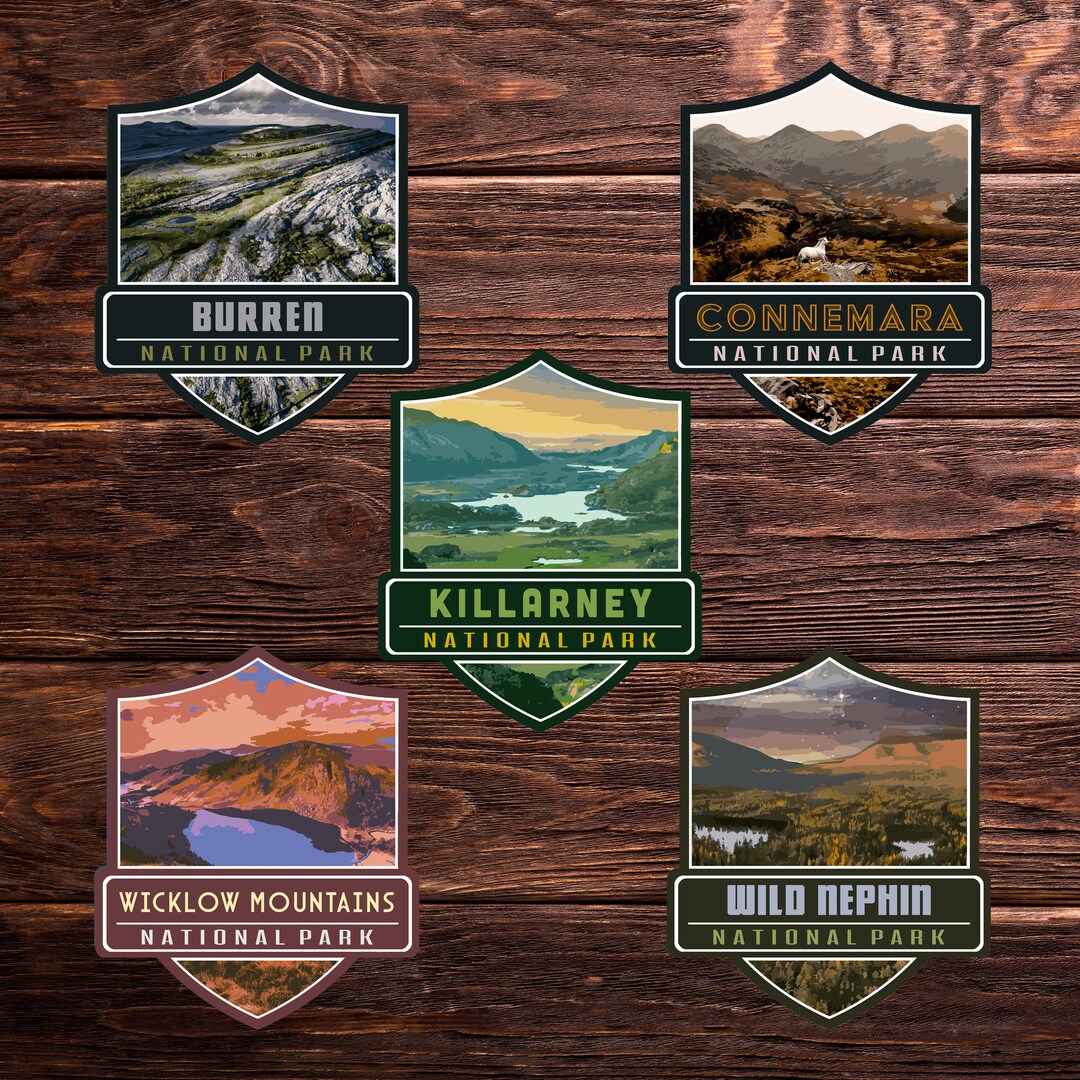IRELAND National Parks Sticker Pack BUNDLE Deal (x5) [E.U.] - Adventure ...