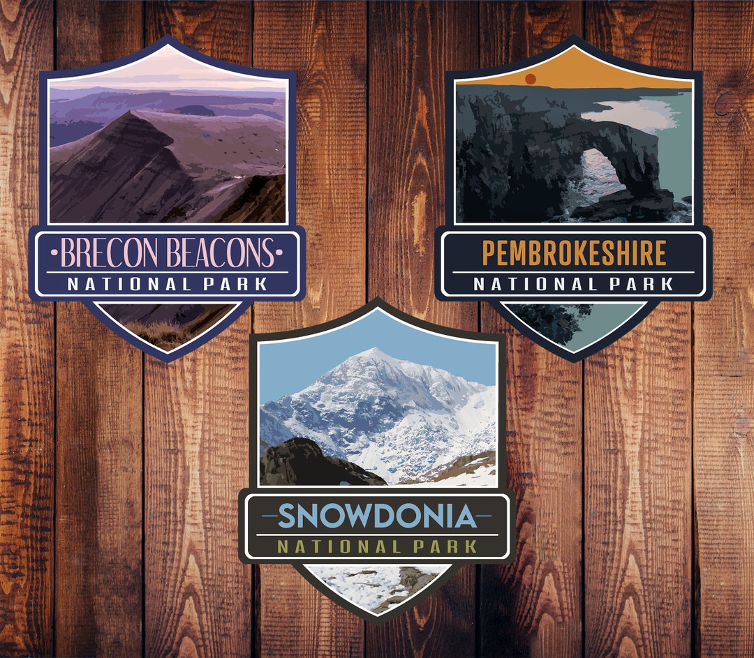 Wales National Park Sticker Pack (UK) - Adventure Travel Sticker ...