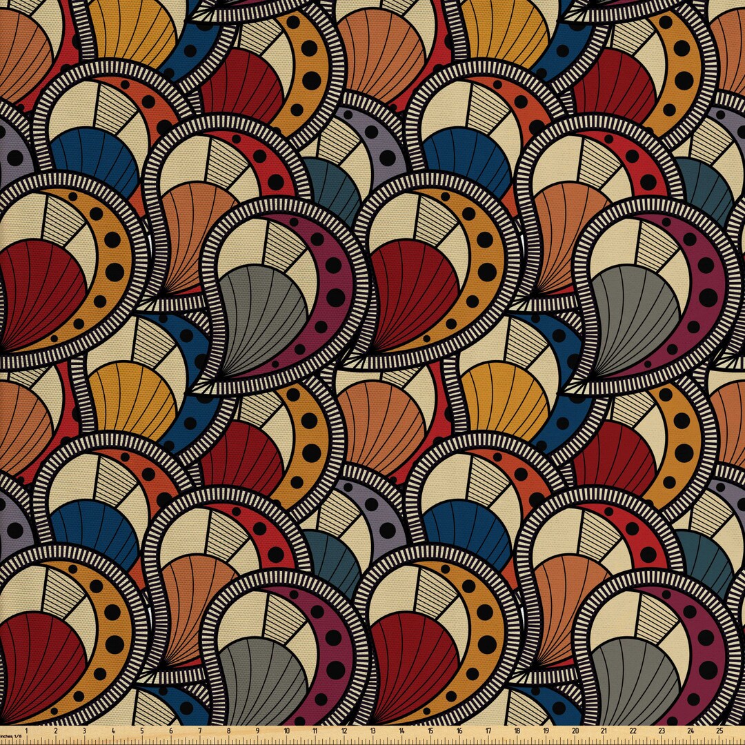 Abakuhaus African Fabric by Meter Paisley Motivi Geometric Design