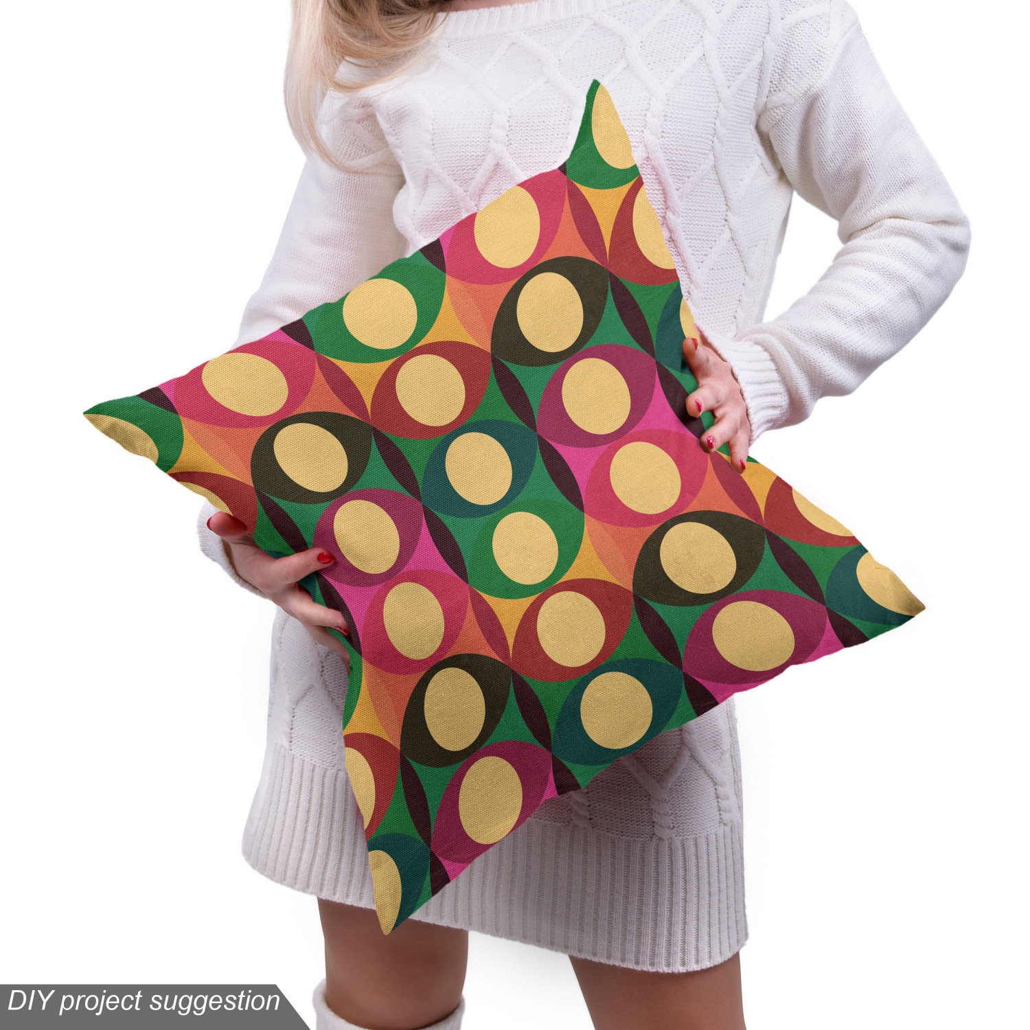 Retro Stoff als Meterware Pop Art Style Oval Geometrisch mit - Etsy