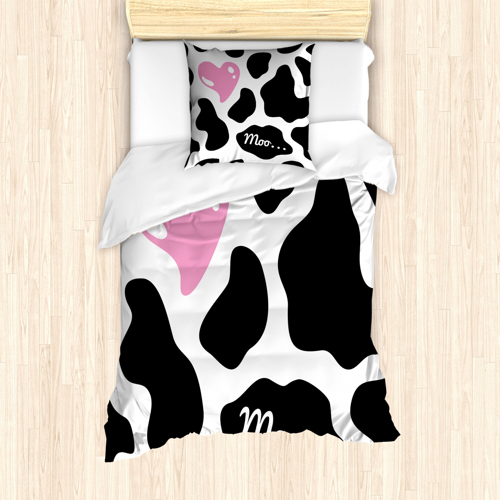Cow Print Duvet Cover Set Camouflage Hide Skin Pattern in Etsy UK