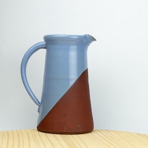 Table Pitcher in Sky Blue. 36oz Wheel thrown pitcher.