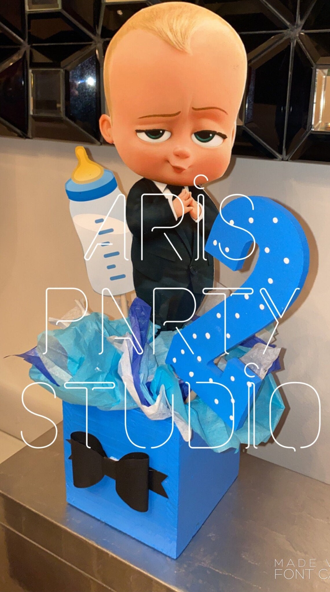 Boss Baby Centerpiece Boss Baby Birthday Boss Baby Party Boss Etsy