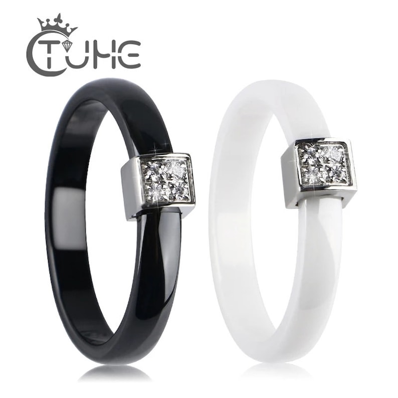 Women's Ceramic Rings Women's Smooth Ceramic Rings Etsy