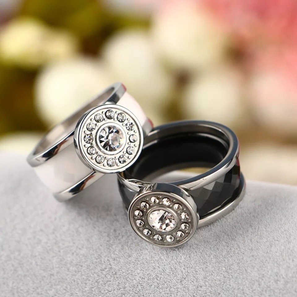 Fashion ring ceramic ring wide ring Etsy