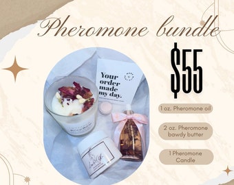 Pheromone seduction bundle pack - intentional oils, butter & candle set