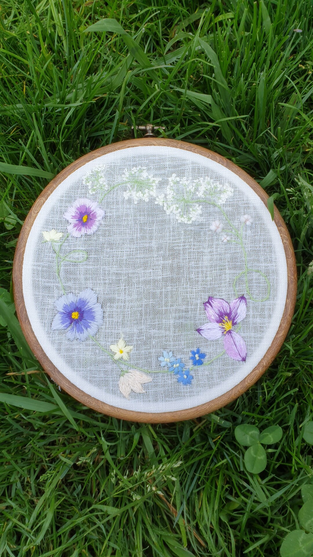 Delicate Flower Crown Embroidery Etsy
