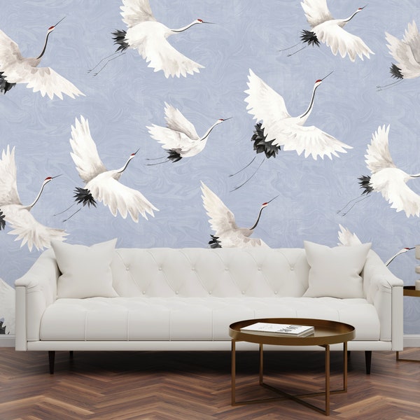 Crane Wallpaper - Etsy