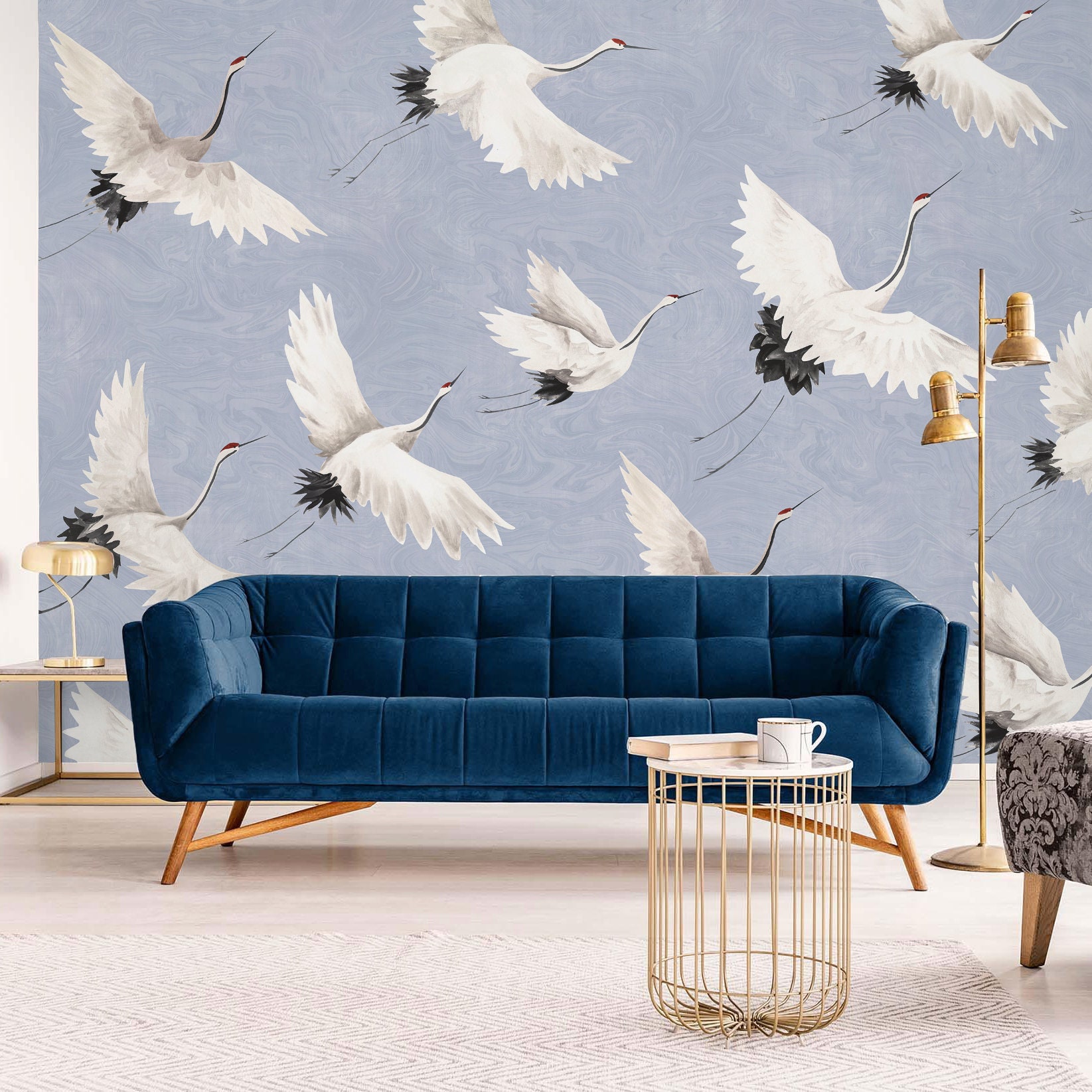 Cranes Wallpaper Mural Crane You Later Wallpaper Flying Cranes