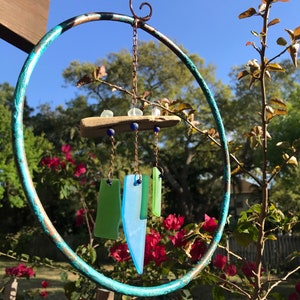 Bohemian, rustic, coastal, One of a kind, garden art, Suncatcher,stained glass,drift