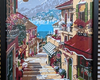 Sceanic painting of a small town