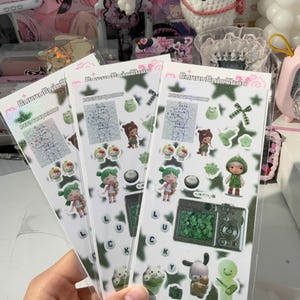 Grüner Png Sticker Bogen