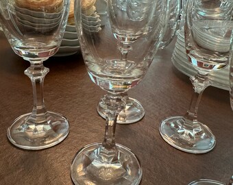 Set of 5 Vintage Crystal Cordial Glasses by Schott Zwiesel in the "Contour" pattern