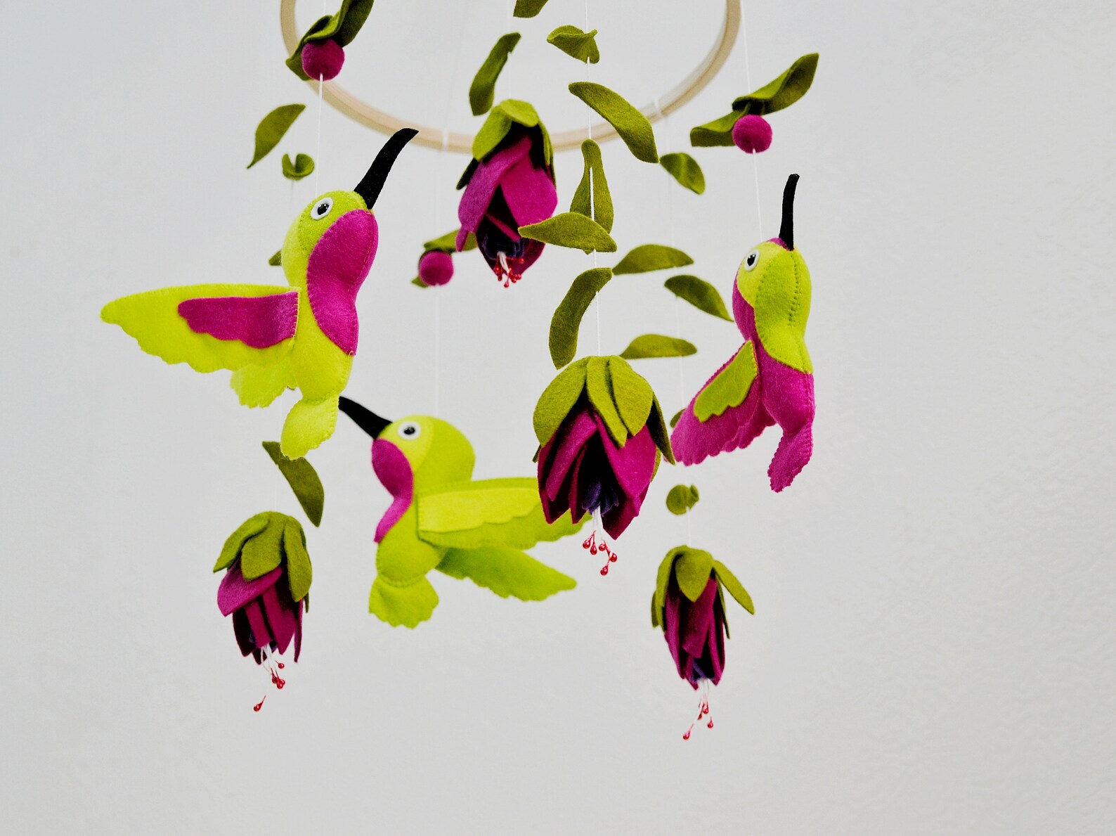 Hummingbird mobile Nursery Baby Mobile Birds Hummingbird Decor Etsy