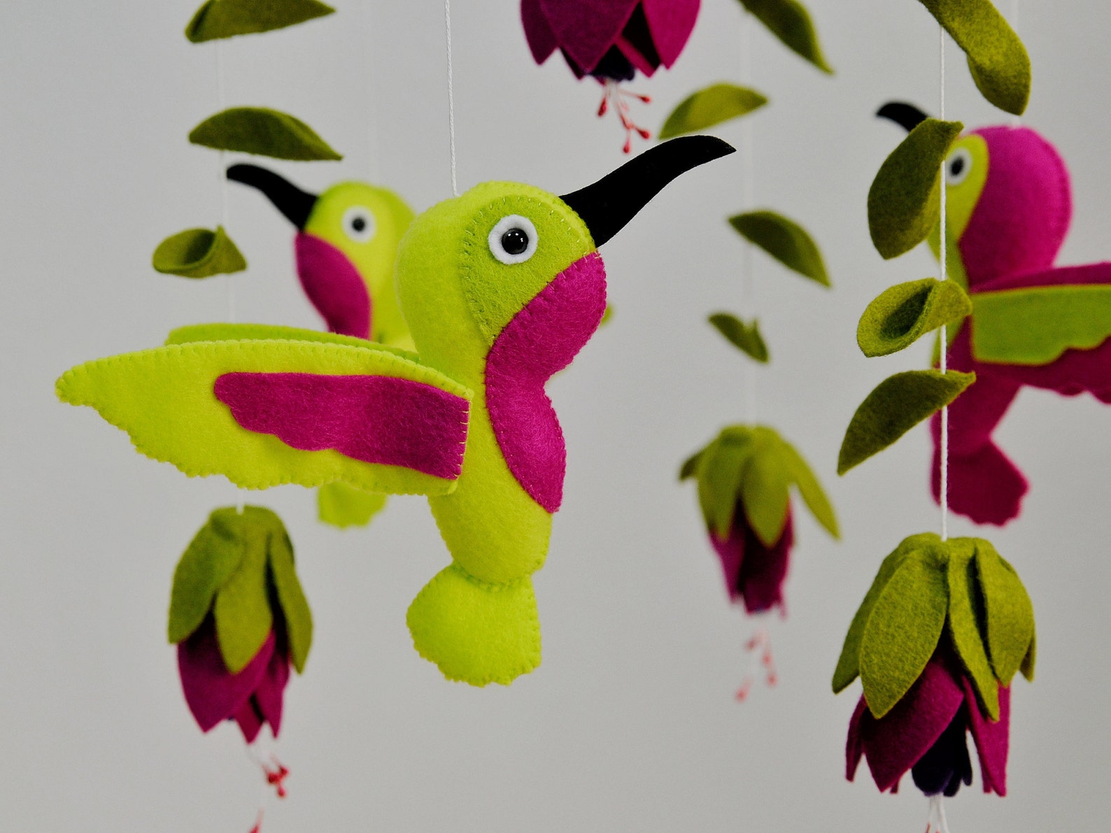 Hummingbird mobile Nursery Baby Mobile Birds Hummingbird Decor Etsy