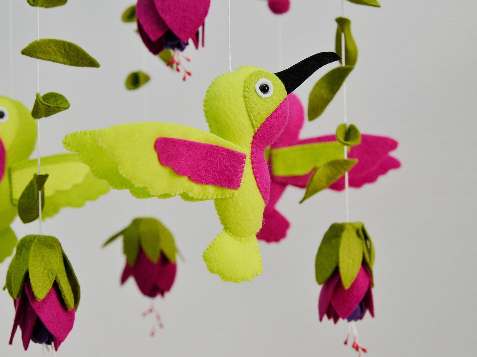 Hummingbird mobile Nursery Baby Mobile Birds Hummingbird Decor Etsy