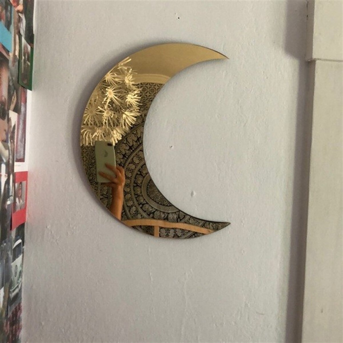 Crescent Moon Mirror Moon Mirror Wall DecorMoon Mirror Wall Etsy