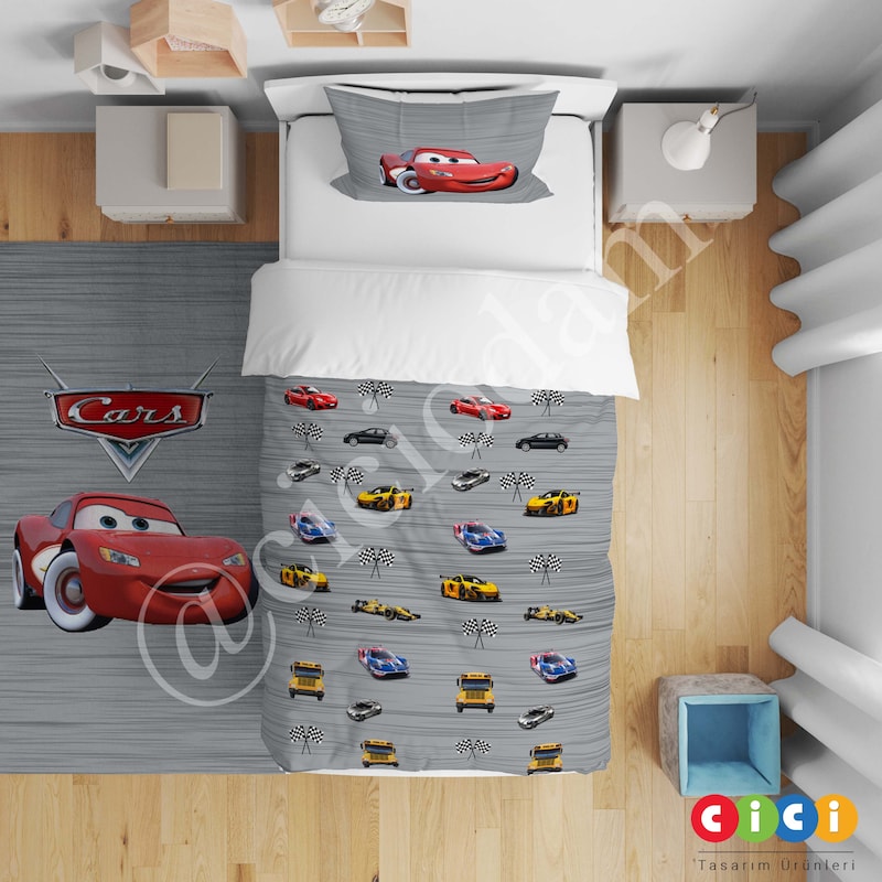 Lightning Mcqueen Duvet Set Etsy lightning-mcqueen-duvet-set-etsy