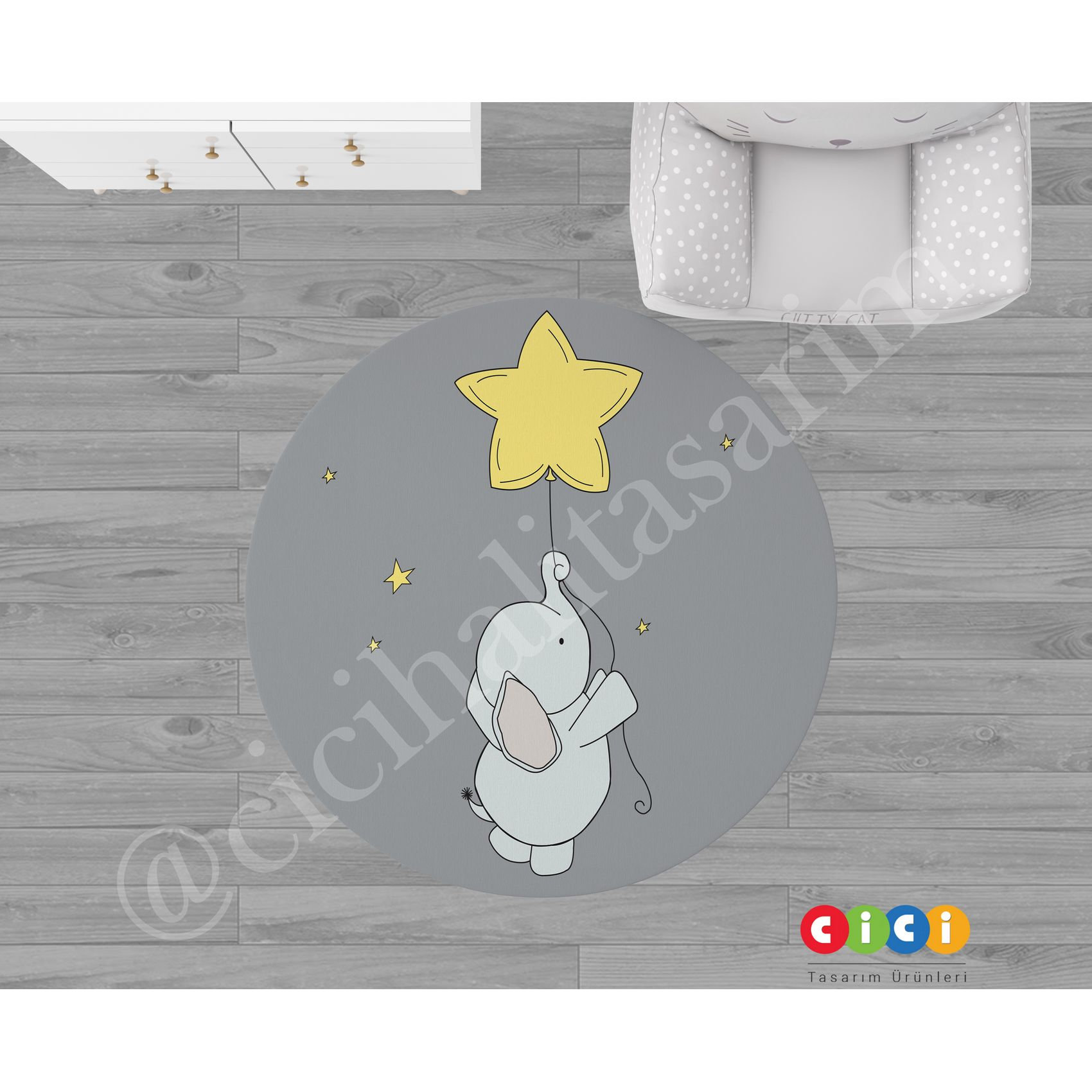 Elephant Stars Baby Boy and Girl Kids Room Rug Nursery Room Etsy