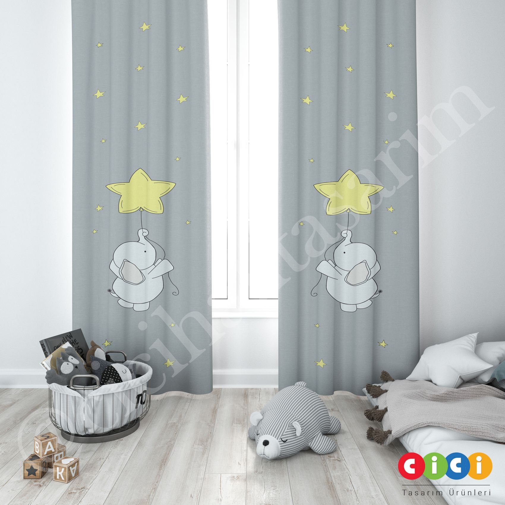 Elephant Stars Baby Boy and Girl Kids Room Rug Nursery Room Etsy