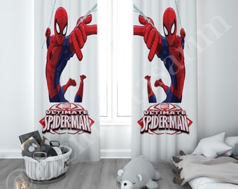 Spiderman Baby Boy Kids Room Cortina, Cortinas de habitación de guardería, Cortina de ventana, Cortina de habitación para niños