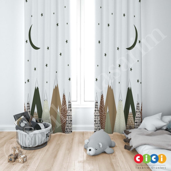 Scandinavian Curtain Etsy