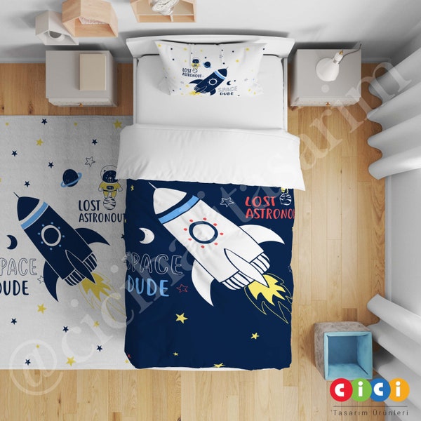 Retro Space Invaders & Pac-Man Reversible Duvet Set - Single Bedding For Kids Boys Girls