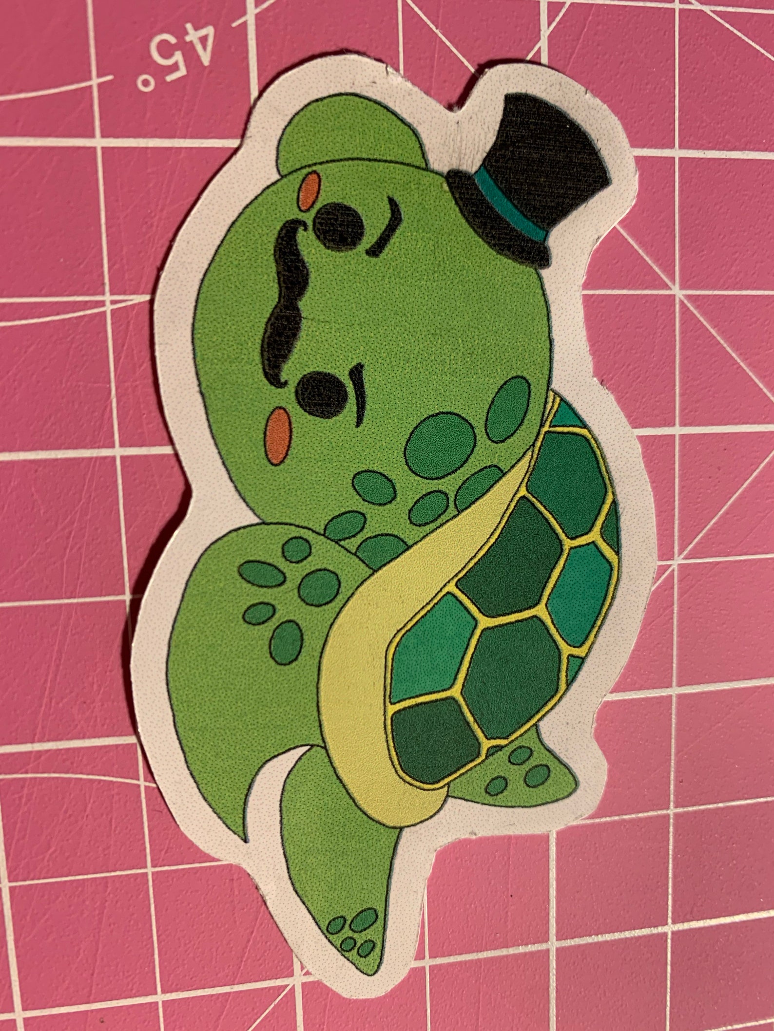 Fancy Turtle Sticker Etsy