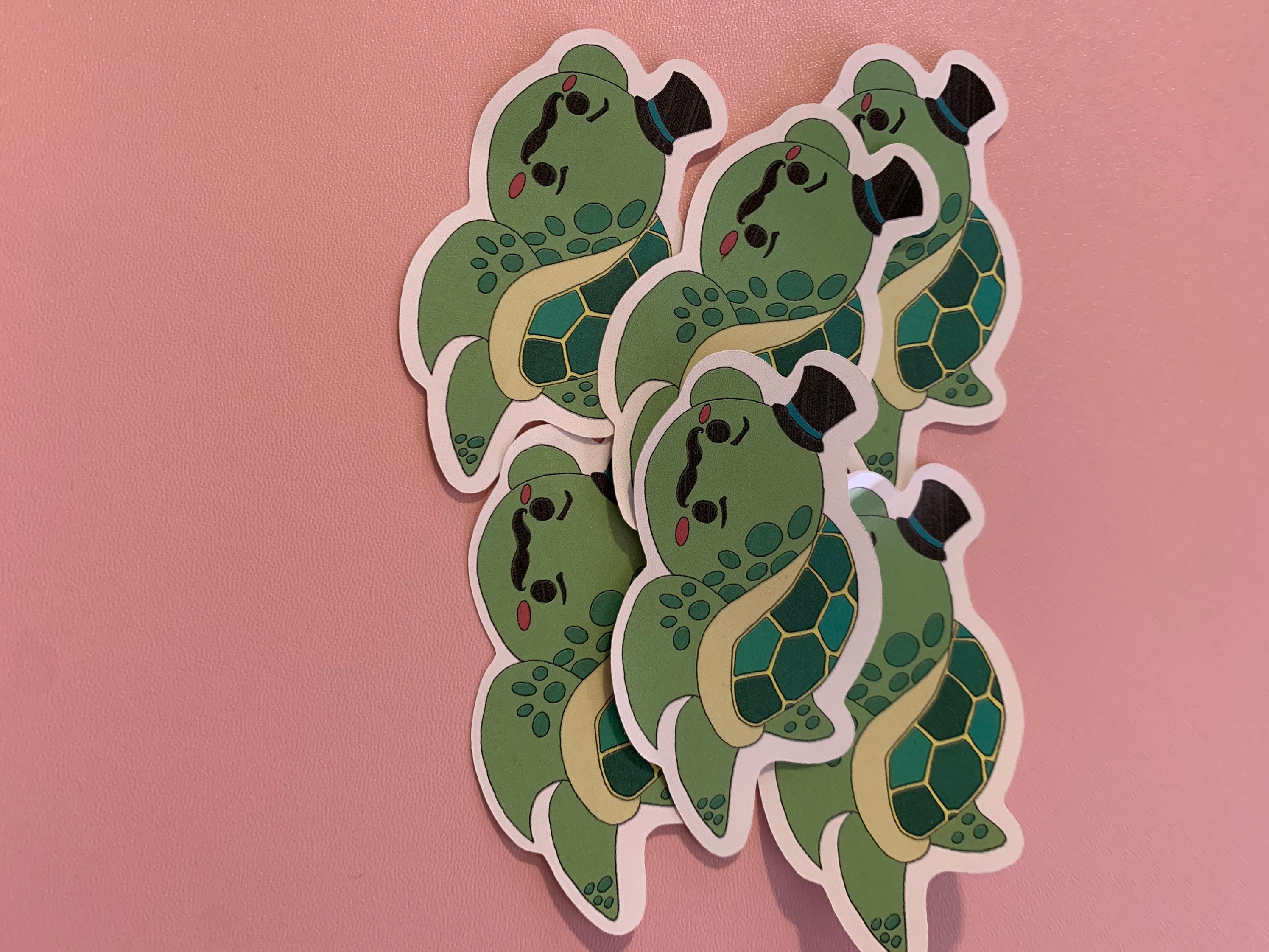 Fancy Turtle Sticker Etsy