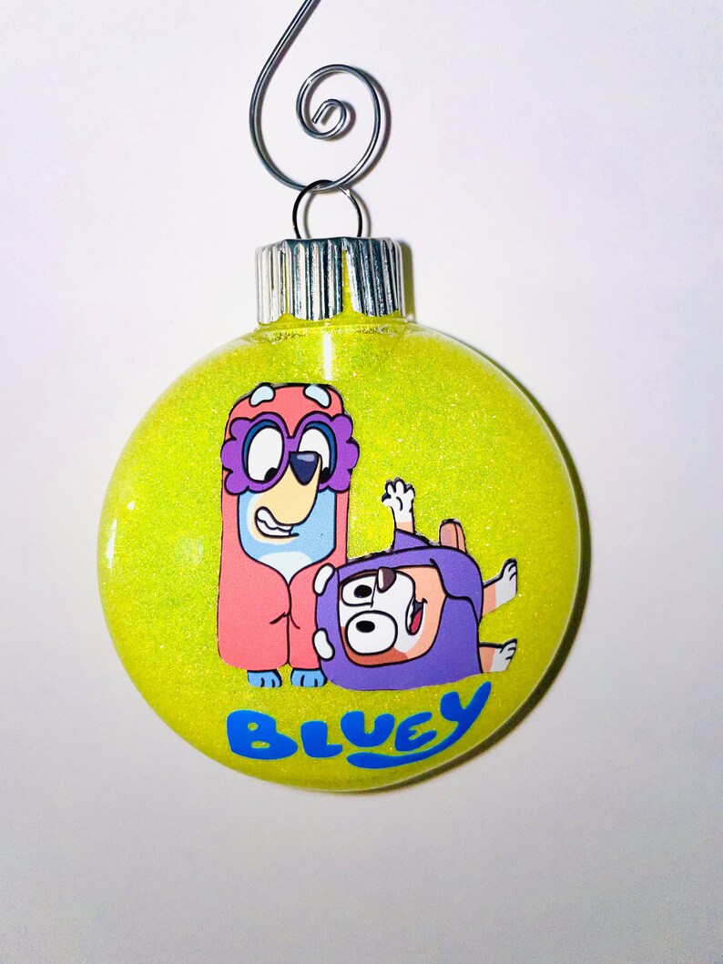 Bluey and Bingo Inspired Christmas Ornament free Etsy