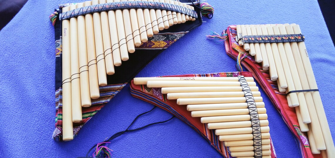 7 Flutes Zampona Pan Flute Native American Flute Protuned Etsy