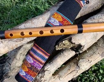 Professional Native American style end-blown flute quena U shape tuned in F 440 with case new