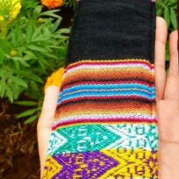 Estuche textil nativo americano quena/estuche de baqueta nuevo