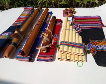 Native American flutes 5 model collection+ shaman shaker