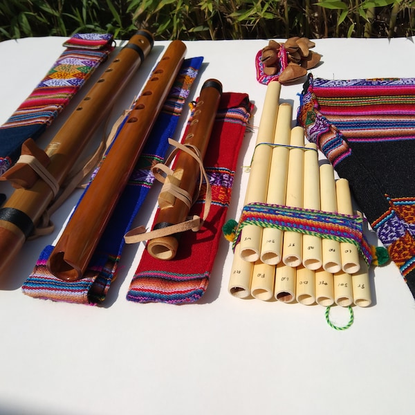 Native American flutes 5 model collection+ shaman shaker