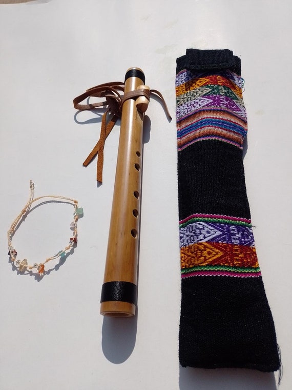 Flauta Nativa Americana Con Funda Bolsa India Y Pulsera De 7 - Etsy