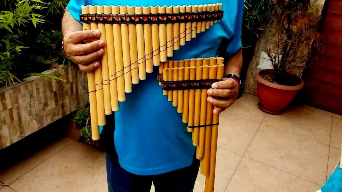 7 Flutes Zampona Pan Flute Native American Flute Protuned Etsy