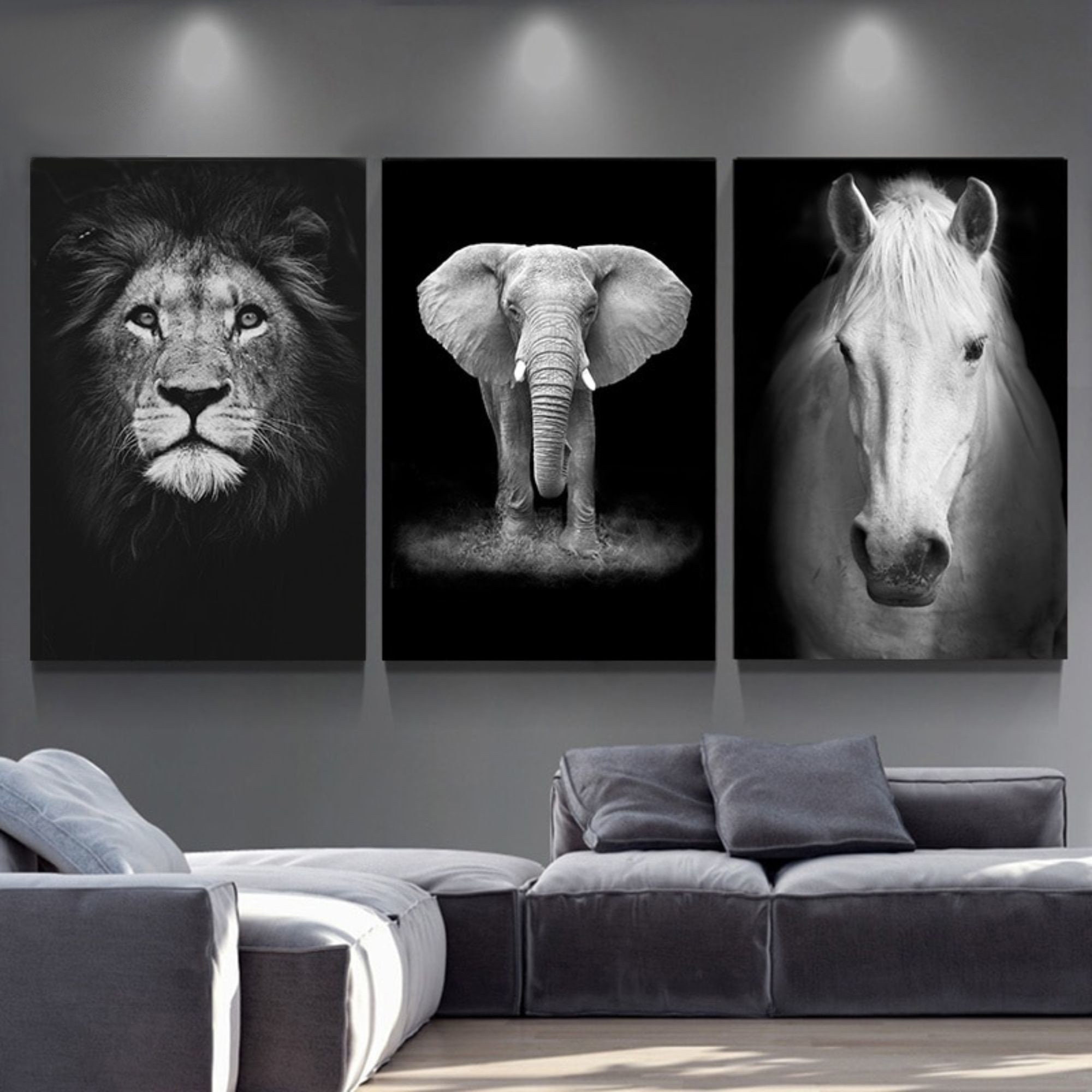 Animal Canvas Painting Posters and Prints of Animals like Etsy